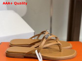 Hermes Miss Sandal in Naturel Calfskin Replica