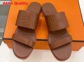 Hermes Mona Sandal in Naturel Calfskin Replica