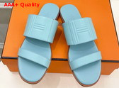 Hermes Mona Sandal in Sky Blue Calfskin Replica