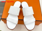 Hermes Mona Sandal in White Calfskin Replica