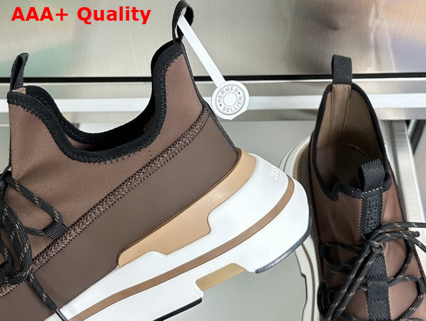 Hermes Moove Sneaker in Chocolate Replica