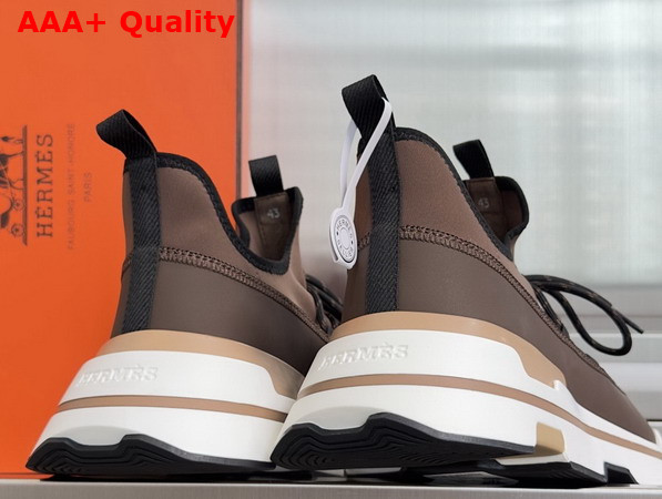 Hermes Moove Sneaker in Chocolate Replica
