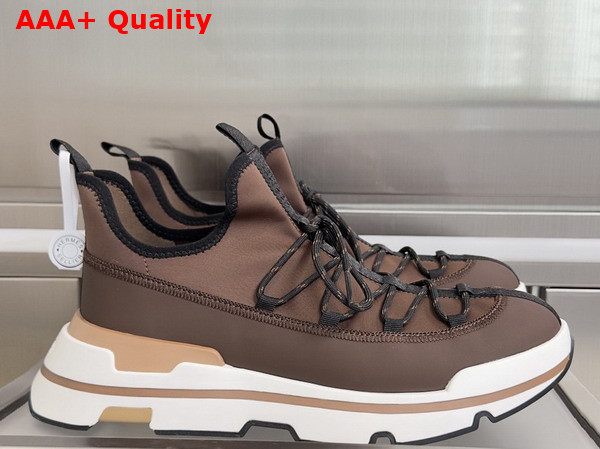 Hermes Moove Sneaker in Chocolate Replica