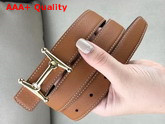 Hermes Mors H Belt Buckle Reversible Leather Strap 24mm Swift and Epsom Calfskin Black and Tan Replica