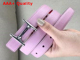 Hermes Mors H Belt Buckle Reversible Leather Strap 24mm Swift and Epsom Calfskin Red and Pink Replica