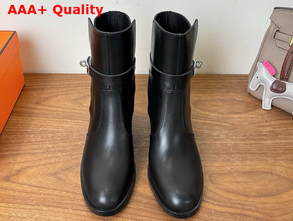 Hermes Neo Ankle Boot in Black Calfskin Replica