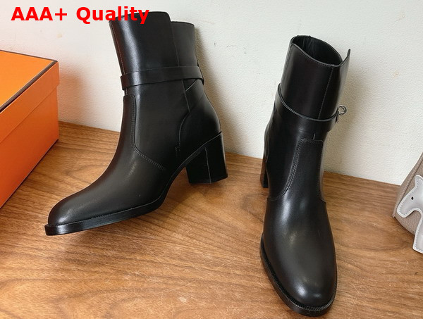 Hermes Neo Ankle Boot in Black Calfskin Replica