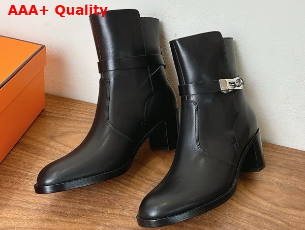 Hermes Neo Ankle Boot in Black Calfskin Replica