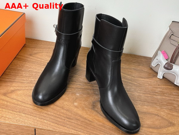 Hermes Neo Ankle Boot in Black Calfskin Replica
