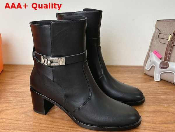 Hermes Neo Ankle Boot in Black Calfskin Replica