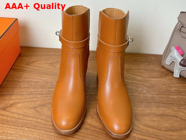 Hermes Neo Ankle Boot in Naturel Calfskin Replica