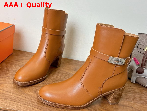 Hermes Neo Ankle Boot in Naturel Calfskin Replica