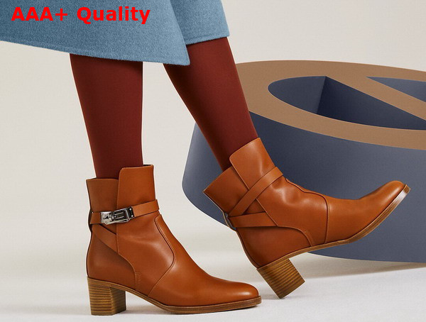Hermes Neo Ankle Boot in Naturel Calfskin Replica