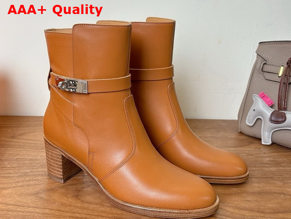 Hermes Neo Ankle Boot in Naturel Calfskin Replica