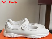 Hermes Neptune Ballet Flat Blanc Nappa Leather Replica