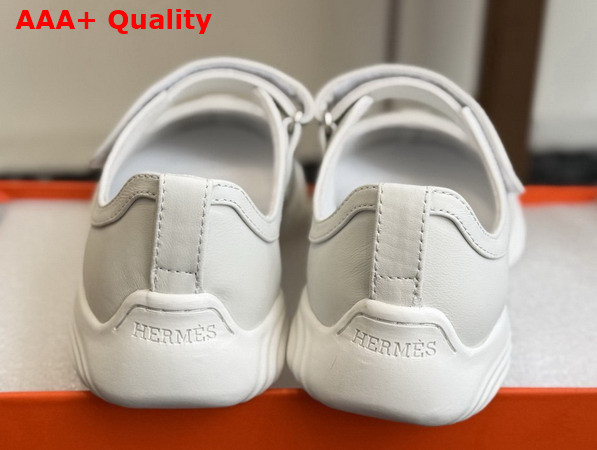 Hermes Neptune Ballet Flat Blanc Nappa Leather Replica