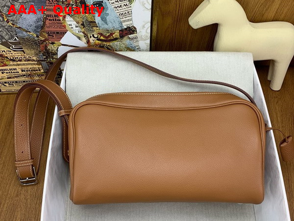 Hermes Nouveau On Body Bag in Gold Brown Replica