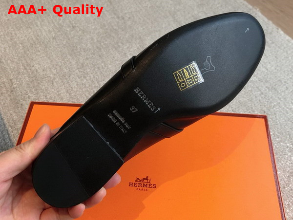 Hermes OZ Mule in Noir Fringed Calfskin Replica