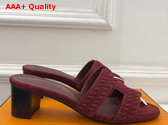 Hermes Oasis Sandal in Marron Palissandre Braided Suede Goatskin Replica