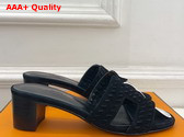 Hermes Oasis Sandal in Noir Braided Suede Goatskin Replica