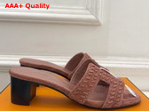 Hermes Oasis Sandal in Rose Antique Braided Suede Goatskin Replica