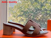 Hermes Oasis Sandal in Tan Calfskin Replica