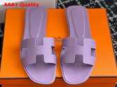 Hermes Oran Sandal in Lilac Epsom Calfskin Replica