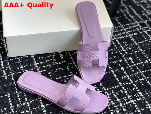 Hermes Oran Sandal in Lilac Epsom Calfskin Replica