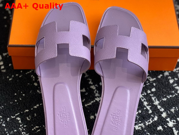 Hermes Oran Sandal in Lilac Epsom Calfskin Replica