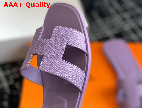 Hermes Oran Sandal in Lilac Epsom Calfskin Replica