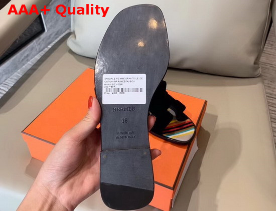 Hermes Oran Sandal in Suede Goatskin Noir Replica