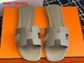 Hermes Oran Sandal in Taupe Epsom Calfskin Replica