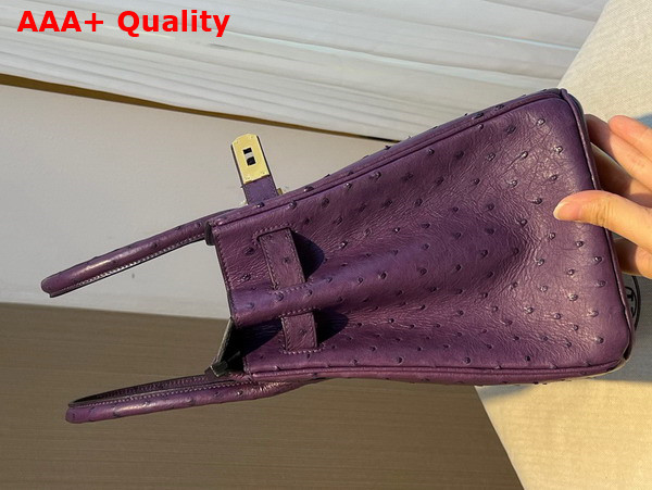 Hermes Ostrich Birkin 30 Bag in Grape Replica
