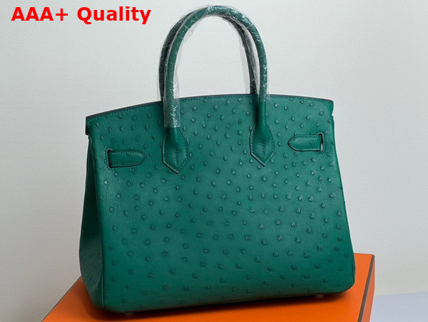 Hermes Ostrich Birkin 30 Bag in Green Replica