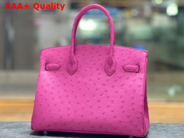 Hermes Ostrich Birkin 30 Bag in Magnolia Pink Replica