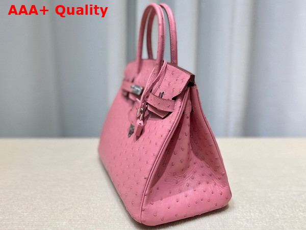 Hermes Ostrich Birkin 30 Bag in Milk Powder Replica
