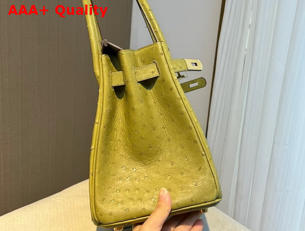 Hermes Ostrich Birkin 30 Bag in Yellow Replica