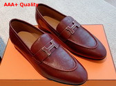 Hermes Paris Loafer in Burgundy Goatskin Replica