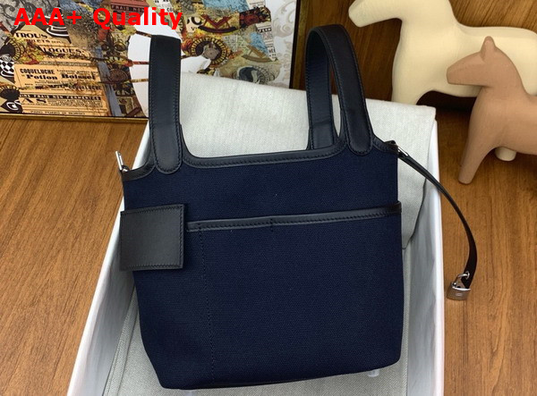 Hermes Picotin Cargo 18 Bag in Black Canvas and Calfskin Replica