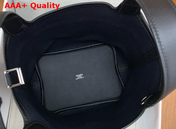Hermes Picotin Cargo 18 Bag in Black Canvas and Calfskin Replica