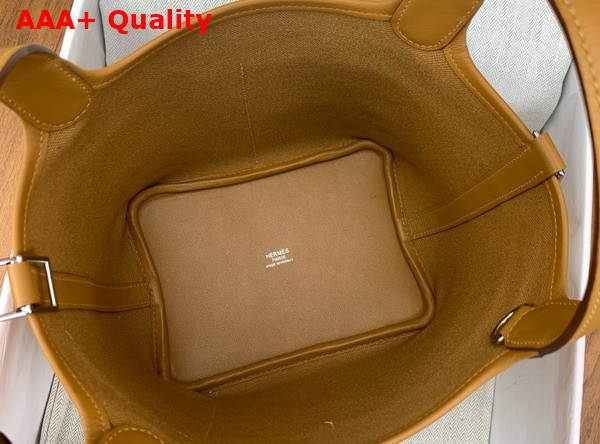 Hermes Picotin Cargo 18 Bag in Sesame Canvas and Calfskin Replica