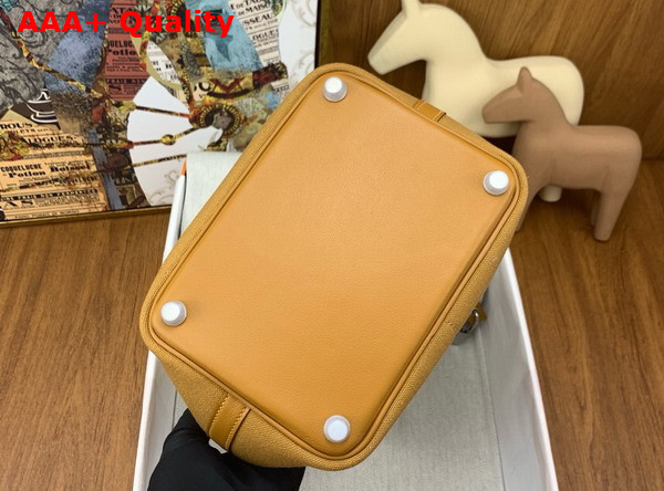Hermes Picotin Cargo 18 Bag in Sesame Canvas and Calfskin Replica