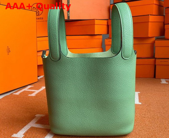 Hermes Picotin Lock 18 Bag in Apple Green Taurillon Clemence Leather Replica