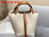 Hermes Picotin Lock 18 Bag in Beige Taurillon Clemence Leather Replica