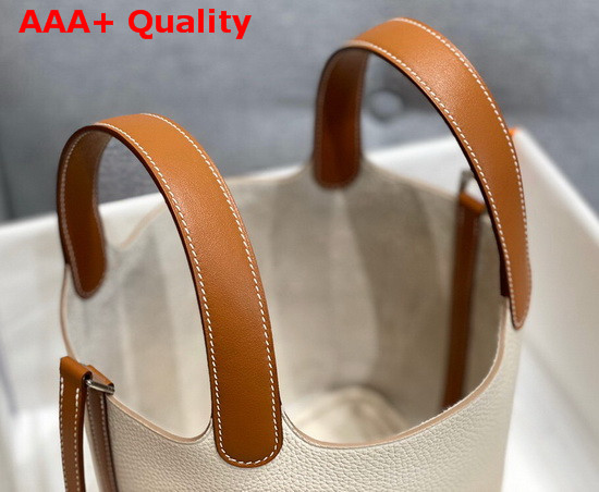 Hermes Picotin Lock 18 Bag in Beige Taurillon Clemence Leather Replica