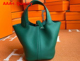 Hermes Picotin Lock 18 Bag in Green Taurillon Clemence Leather Replica