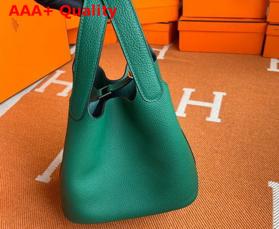 Hermes Picotin Lock 18 Bag in Green Taurillon Clemence Leather Replica