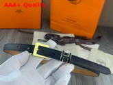 Hermes Pop H 15 Belt Noir Epsom Calfskin Replica