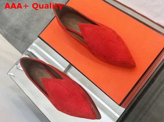 Hermes Rex Mule in Orange Solaire Suede Goatskin Replica