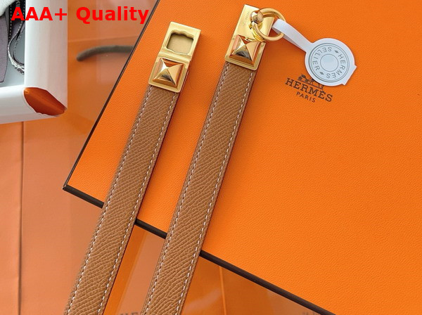 Hermes Rivale 18 Belt in Gold Epsom Calfskin Replica